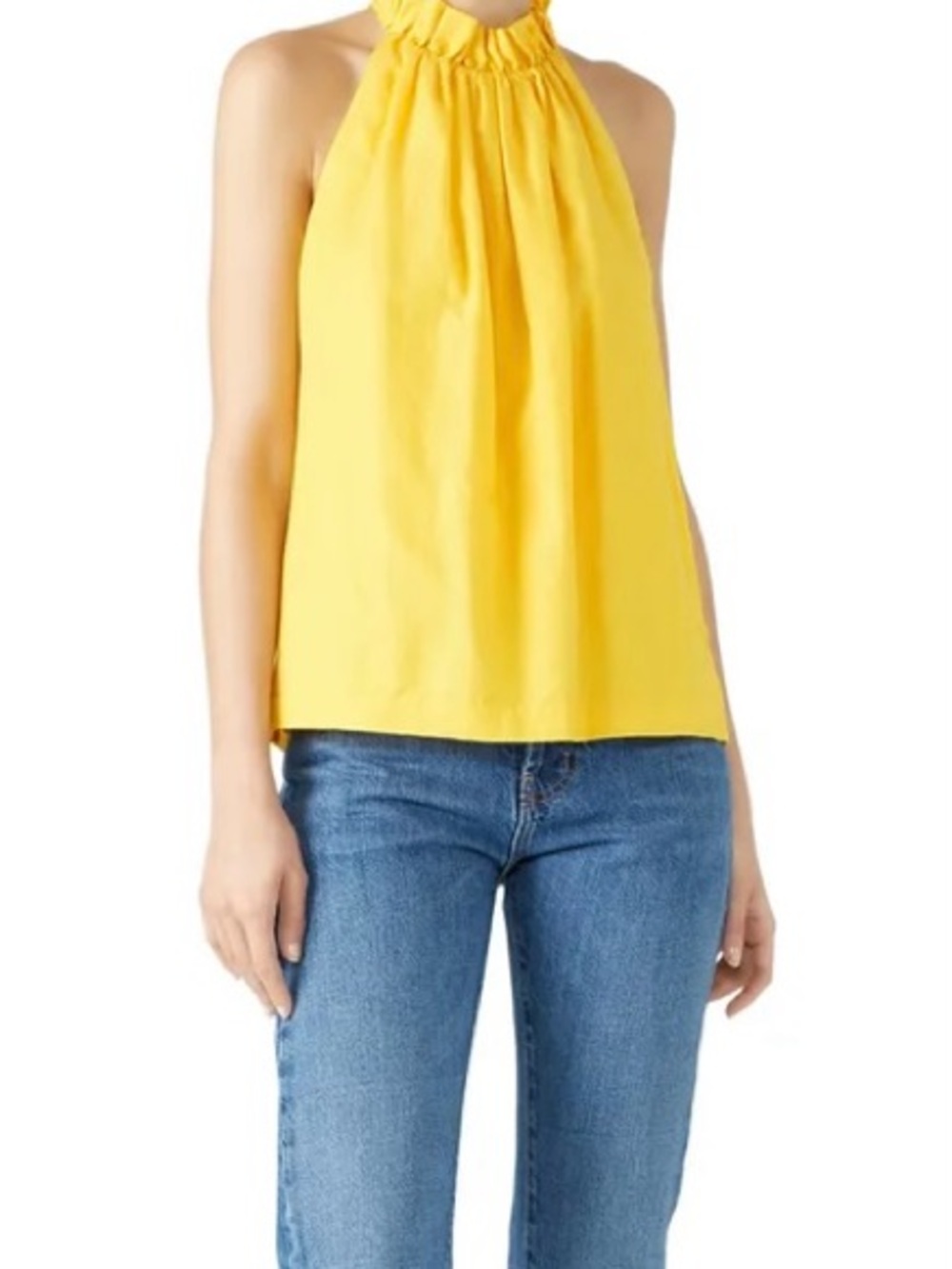 Trina Turk Yellow Halter Neck Women's Top